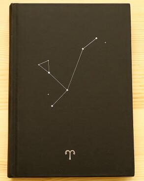 Twelve constellation black diary