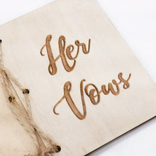 Load image into Gallery viewer, His And Her Vows Wooden Books