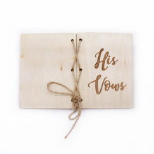 Load image into Gallery viewer, His And Her Vows Wooden Books