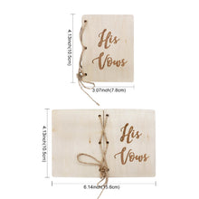Load image into Gallery viewer, His And Her Vows Wooden Books