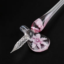 Load image into Gallery viewer, Handmade Vintage Floral Pattern Glass Fountain Pen