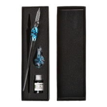 Load image into Gallery viewer, Handmade Vintage Floral Pattern Glass Fountain Pen