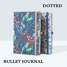 Load image into Gallery viewer, Floral Pattern Dotted Hard Cover Bullet Journalists